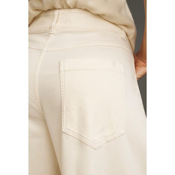 Pilcro Anthropologie High-Rise Wide-Leg Palazzo Pants Size 28 Buttercream - Picture 4 of 7